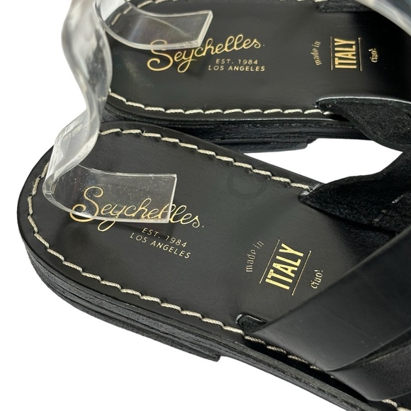 Black Leather Sandals - Picture 6 of 7